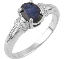 Серебряное кольцо SilverBreeze с натуральным сапфиром 1.24ct 0876498 17 размер, 17 размер, 17 размер, 17 размер
