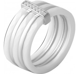 Серебряное кольцо SilverBreeze с керамикой (2070054) 18 размер