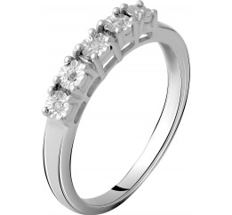 Серебряное кольцо SilverBreeze с натуральными бриллиантом 0.05ct (2064220) 18 размер