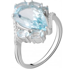 Серебряное кольцо SilverBreeze с натуральным топазом 2.621ct (2065487) 17 размер