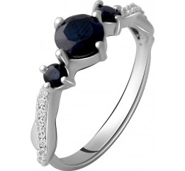 Серебряное кольцо SilverBreeze с натуральным сапфиром 1.62ct 2061168 18.5 размер, 18.5 размер, 18.5 размер, 18.5 размер