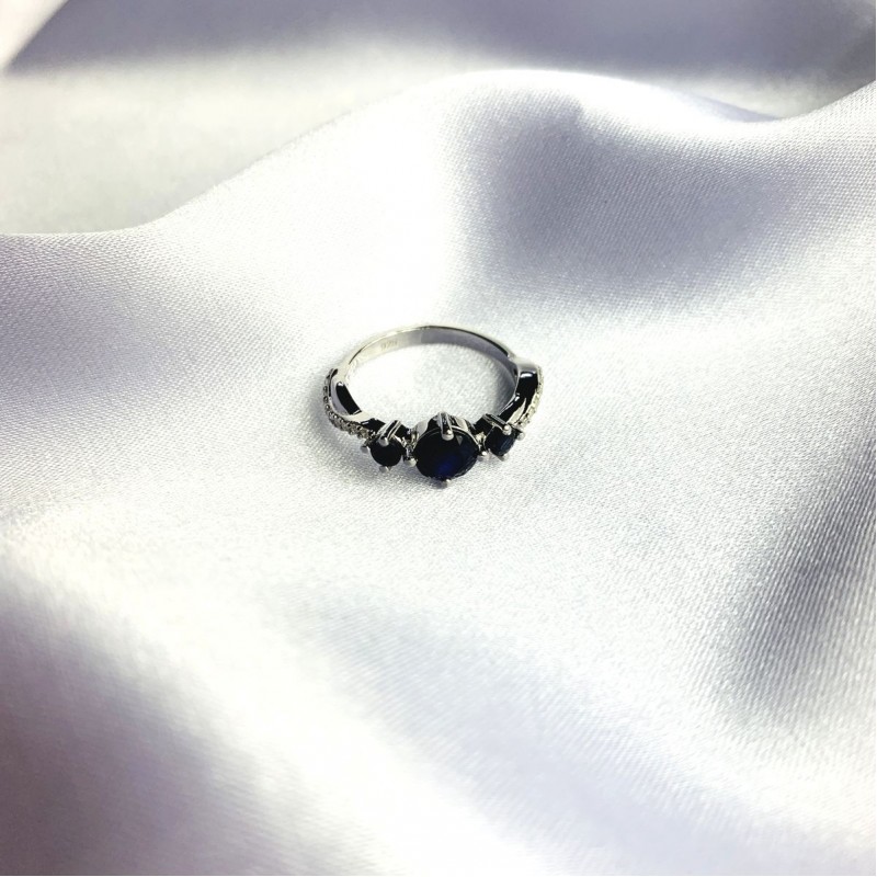 Серебряное кольцо SilverBreeze с натуральным сапфиром 1.62ct 2061168 18.5 размер, 18.5 размер, 18.5 размер, 18.5 размер