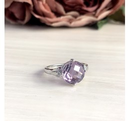 Серебряное кольцо SilverBreeze с натуральным аметистом 3.16ct 2048619 17 размер, 17 размер, 17 размер, 17 размер