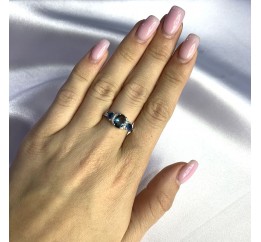 Серебряное кольцо SilverBreeze с натуральным топазом Лондон Блю 0.8ct 2062547 18.5 размер, 18.5 размер, 18.5 размер, 18.5 размер