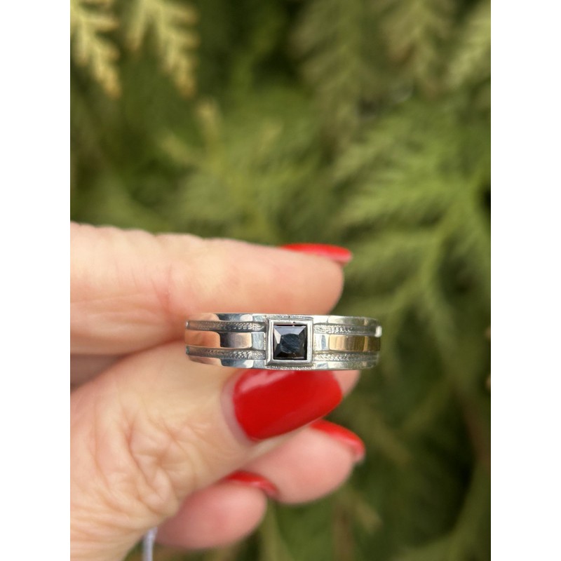 Серебро,Печатка,серебряная с золотом